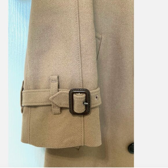Authentic Burberry Cranston Plaid Collar wool trench coat IT 42 US 8 - Picture 13 of 16